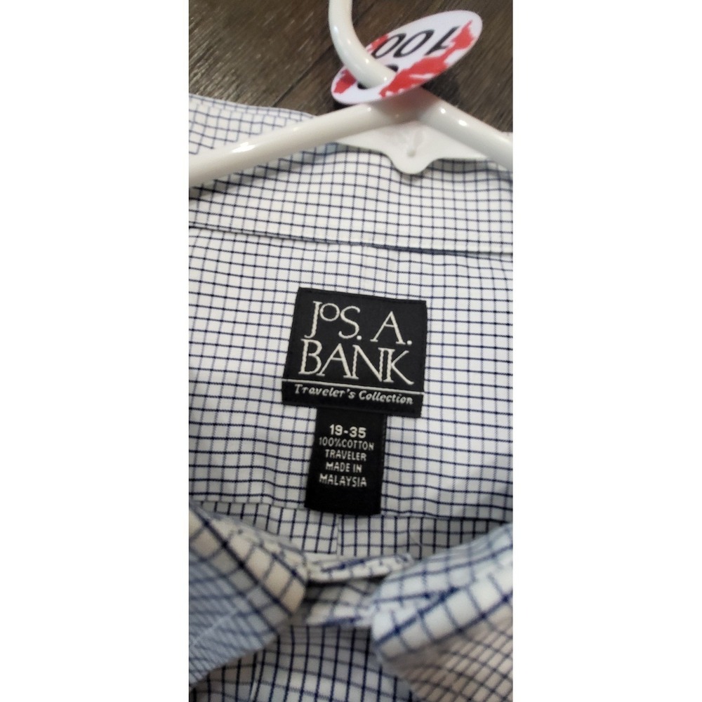 Jos A Bank Dress Work Flannel Mens 4XL Long Sleeve Button Up #100